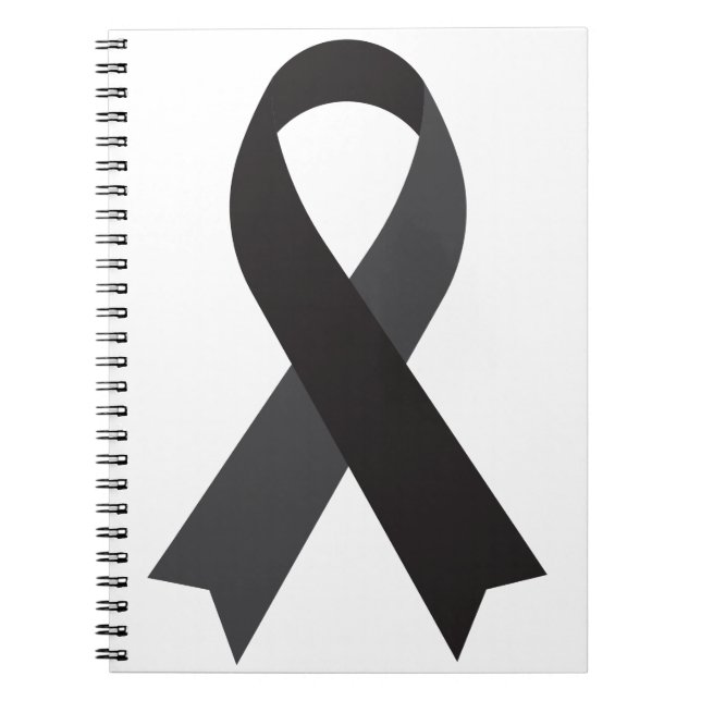 Caderno Espiral Melanoma negro ou memoriais/luto (Frente)