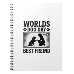 Caderno Espiral Melhor Amigo do Homem no Dia de Cachorro Vintage