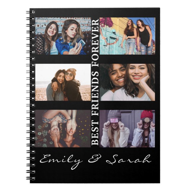 Caderno Espiral Melhor Amigo para sempre Personalizar 6 Colagem de (Frente)