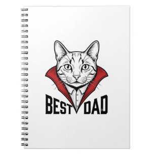 Caderno Espiral Melhor Design de Gravação Vintage de Gato Vampiro