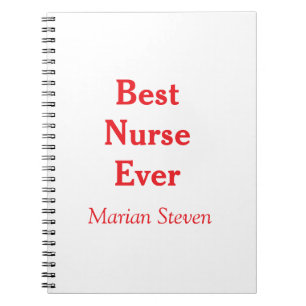 Caderno Espiral Melhor enfermeira sempre profissional médico param