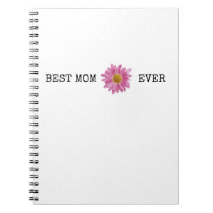 Caderno Espiral MELHOR MÃE DE TODOS Rosa Margarida Crianças Pets F