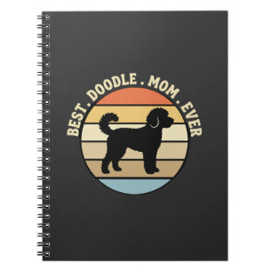 Caderno Espiral Melhor Mãe Doodle de Todos os Tempos Cachorro Retr