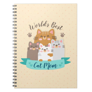 Caderno Espiral Melhor Mãe Gato do Mundo - Gatinhos Fofos