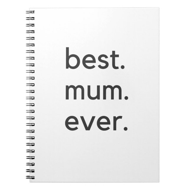 Caderno Espiral melhor mãe sempre escura (Frente)