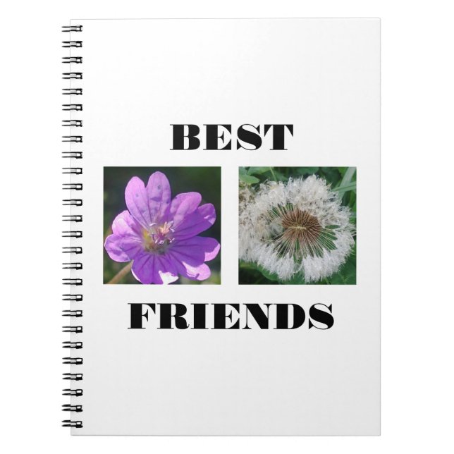 Caderno Espiral Melhor Modelo de Imagem de Amigos (Frente)