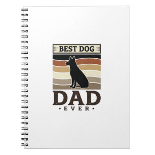 Caderno Espiral Melhor Pai de Cachorro de Todos os Tempos Design d