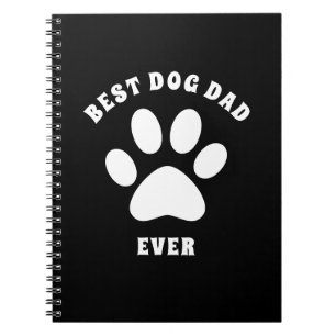Caderno Espiral Melhor Pai De Cachorro Personalizado De Texto
