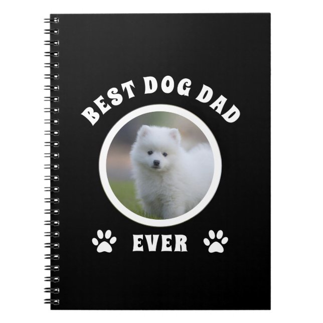 Caderno Espiral Melhor Pai De Cão Personalizado De Foto (Frente)
