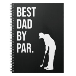 Caderno Espiral Melhor Pai De Golfe Negro Engraçado Para O Pai