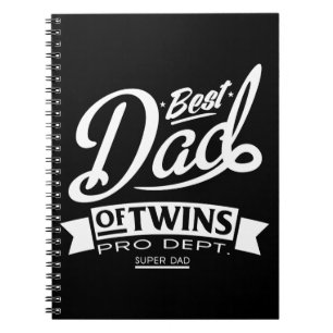 Caderno Espiral Melhor Pai De Super Pai De Twins Pro Dept