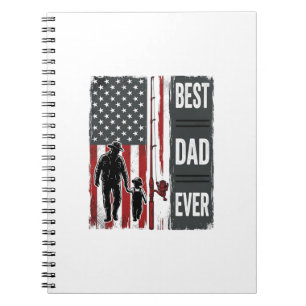 Caderno Espiral Melhor Pai de Todos Bandeira de Pesca Design Vetor