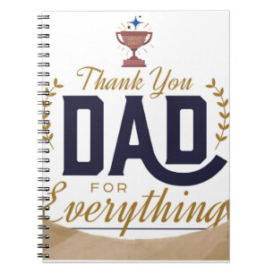Caderno Espiral Melhor Pai – Design de Agradecimento