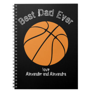 Caderno Espiral Melhor Pai do Mundo Basquete Texto Distorcida Pl