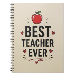 Caderno Espiral Melhor Professor de Todos os Tempos
