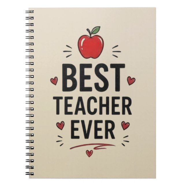Caderno Espiral Melhor Professor de Todos os Tempos  (Frente)