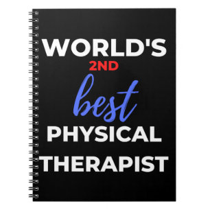 Caderno Espiral Melhor Terapista Física do segundo do Mundo