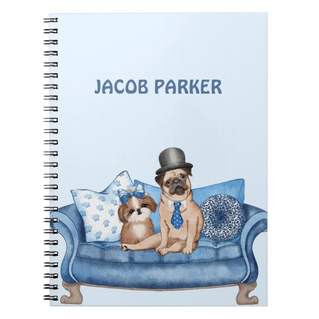 Caderno Espiral Melhores Amigos no Notebook do Sofá (Frente)