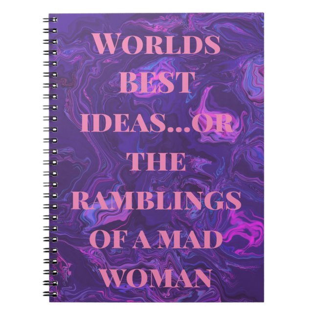 Caderno Espiral Melhores Ideias do Mundo...ou notebook Spiral (Frente)