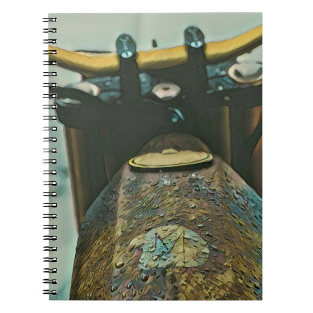 Caderno Espiral Melhores presentes de motocicleta (Frente)