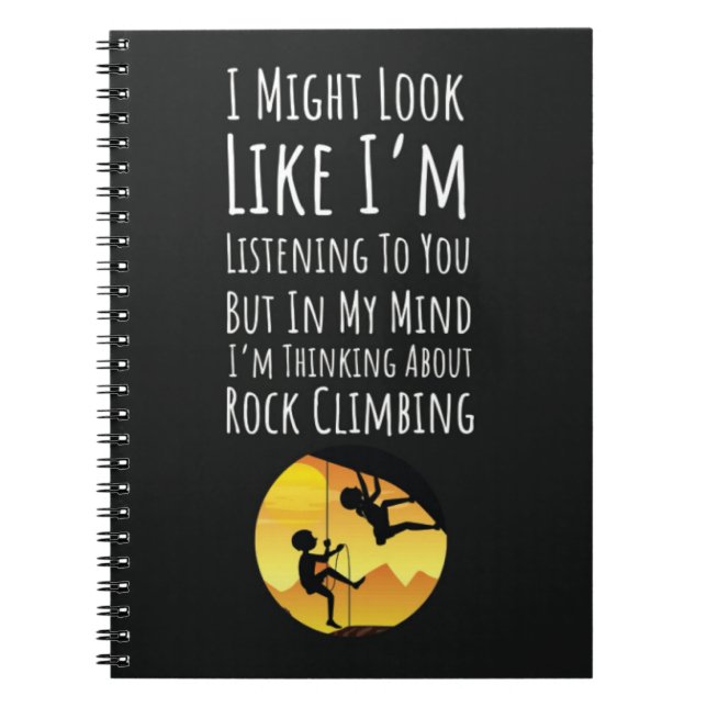 Caderno Espiral Melhores Presentes Para Alpinistas De Pedra (Frente)