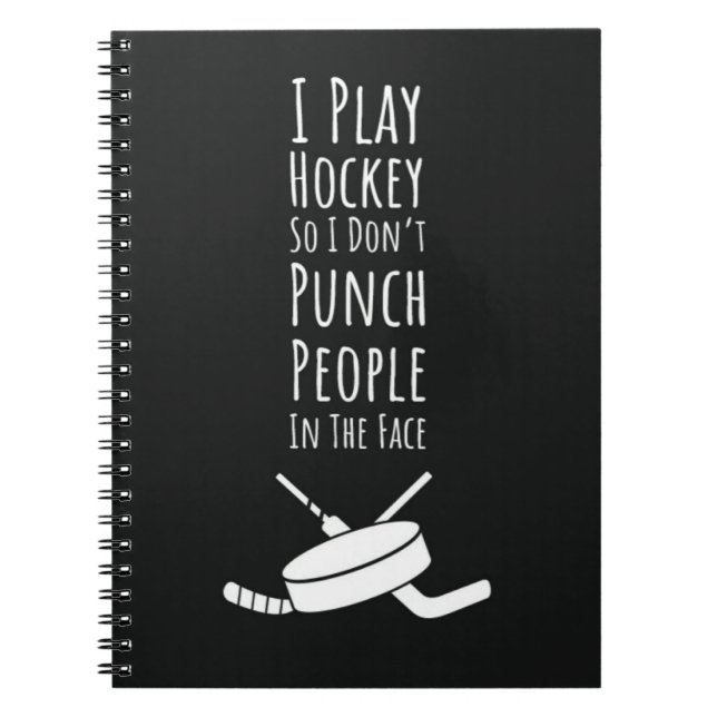 Caderno Espiral Melhores Presentes Para Jogadores De Hóquei Esport (Frente)