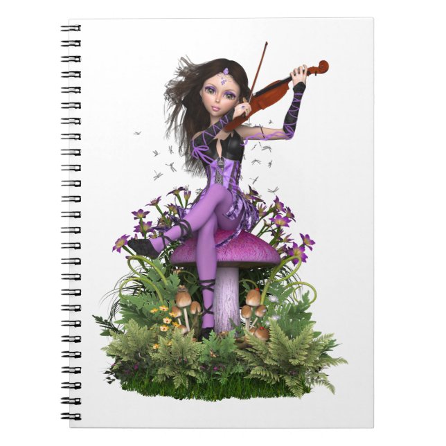 Caderno Espiral Melodia feericamente Amethyst do doce do ~ (Frente)