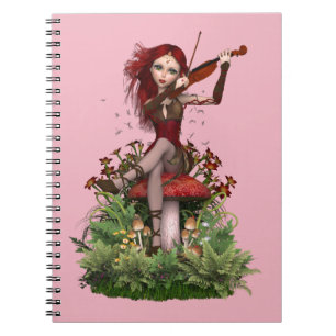 Caderno Espiral Melodia feericamente coral do doce do ~
