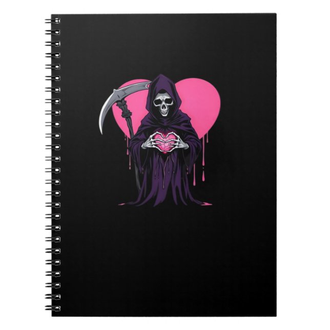 Caderno Espiral Meme Clássico do Ceifador das Mãos (Frente)