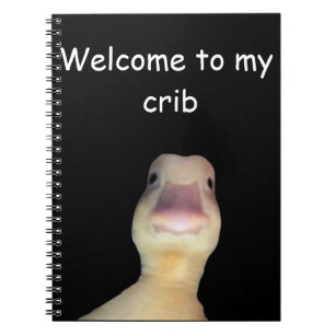 Caderno Espiral Meme de Pato Engraçado – “Bem-vindo ao Meu Quarto”