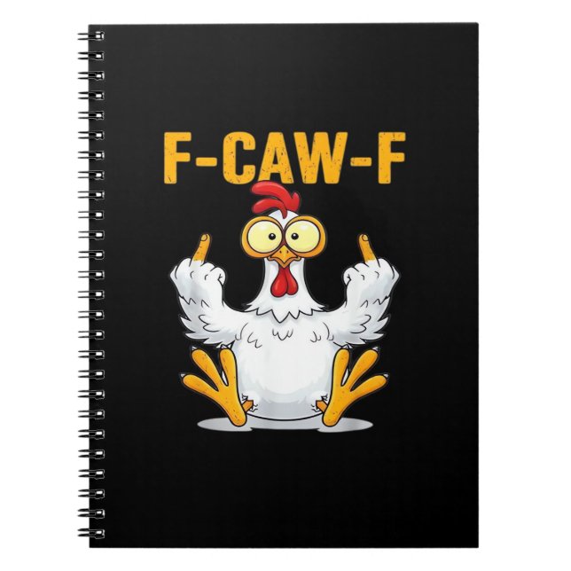 Caderno Espiral Meme do Galo de Citação Clássico (Frente)