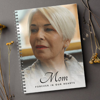Caderno Espiral Memorial de Foto da Mãe - Tributo de Convidado