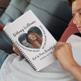 Caderno Espiral Memorial de Fotografias do Coração Personalizado M