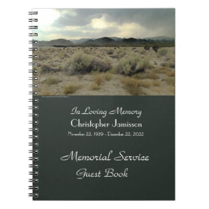 Caderno Espiral Memorial Service Guest Book, Montanha Storm