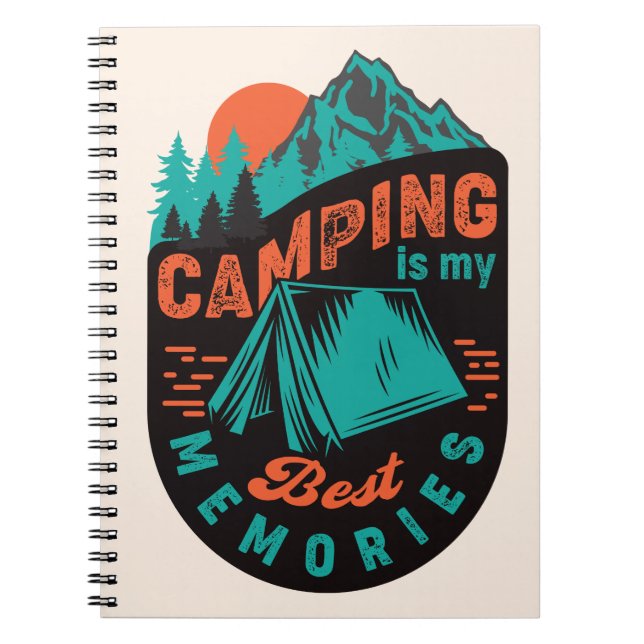 Caderno Espiral Memórias de acampamento (Frente)