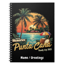 Caderno Espiral Memórias de fazeres da Família Punta Cana Trip 202