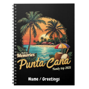 Caderno Espiral Memórias de fazeres da Família Punta Cana Trip 202