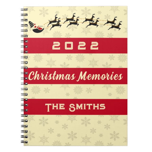Caderno Espiral Memórias de Natal Manutenção Personalizada da Famí (Frente)