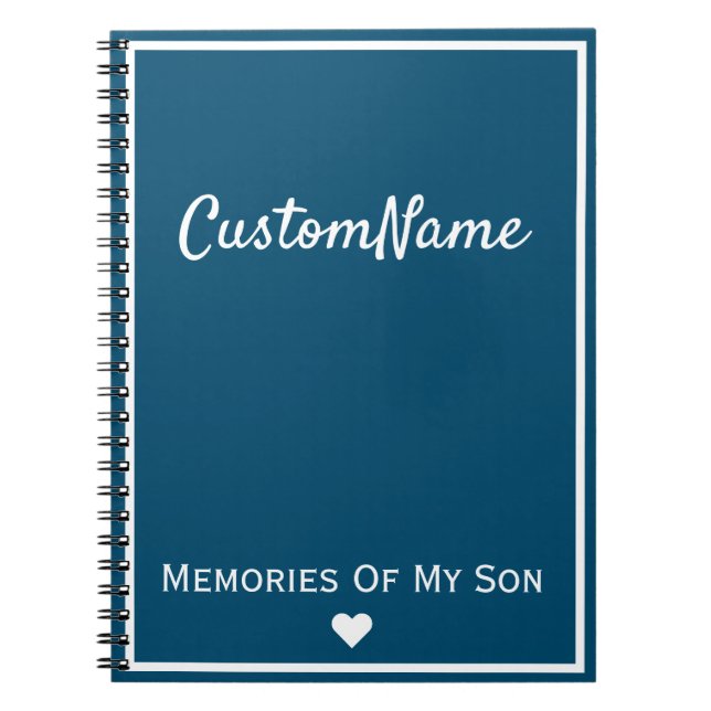 Caderno Espiral Memórias Do Meu Diário Filho (Frente)