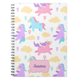 Caderno Espiral Memórias Mágicas: Notebook Unicórnio Personalizado