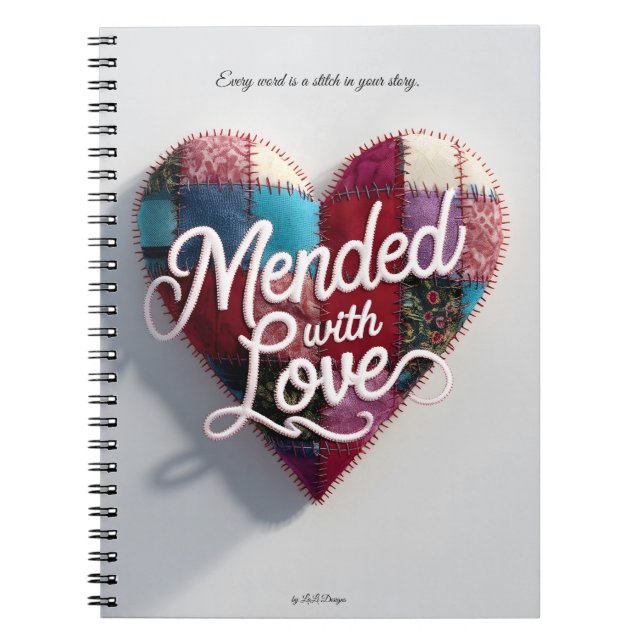 Caderno Espiral Mended with Love Journal – Write What Heals You (Frente)