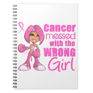 Caderno Espiral Menina 1 do combate do cancro da mama