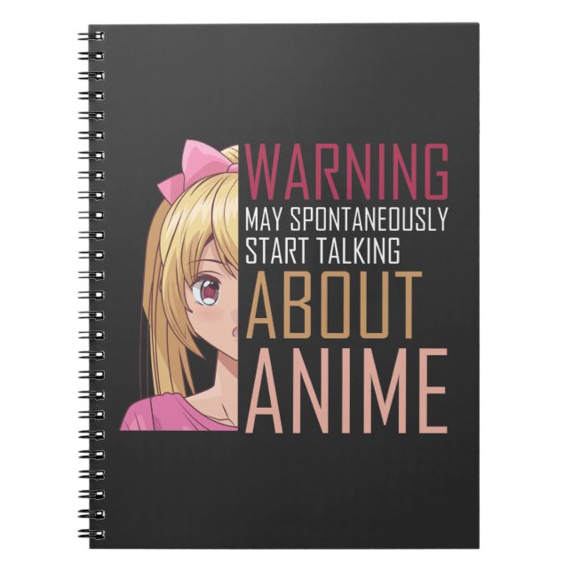 Caderno Espiral Menina Amante de Animação Manga Cosplay Adolescent (Frente)