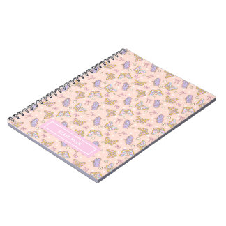 Caderno Espiral Menina Borboleta Caprichosa Personalizada