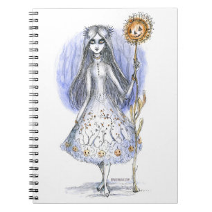 Caderno Espiral Menina com Pumpkinflower