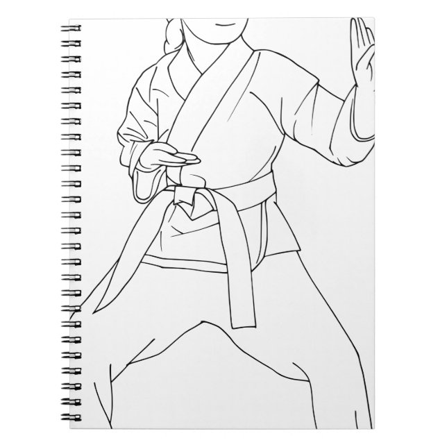Caderno Espiral Menina das artes marciais (Frente)