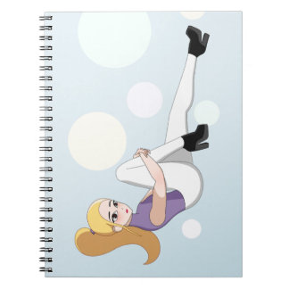 Caderno Espiral Menina de animação loira
