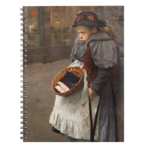 Caderno Espiral Menina de Fósforos Garoto de Rua Pobreza Urbana