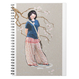 Caderno Espiral menina de sakura