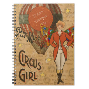Caderno Espiral Menina do circo